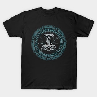 Mjölnir Hammer of Thor Runes T-Shirt